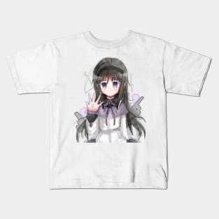 Madoka Magica Homura akemi art by Kībo-Kībo Kids T-Shirt